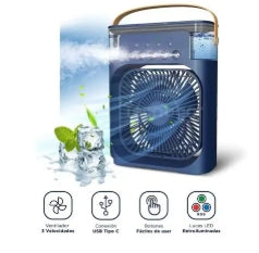 🔥 VENTILADOR CON HUMIFICADOR PORTÁTIL 3 EN 1 🔥